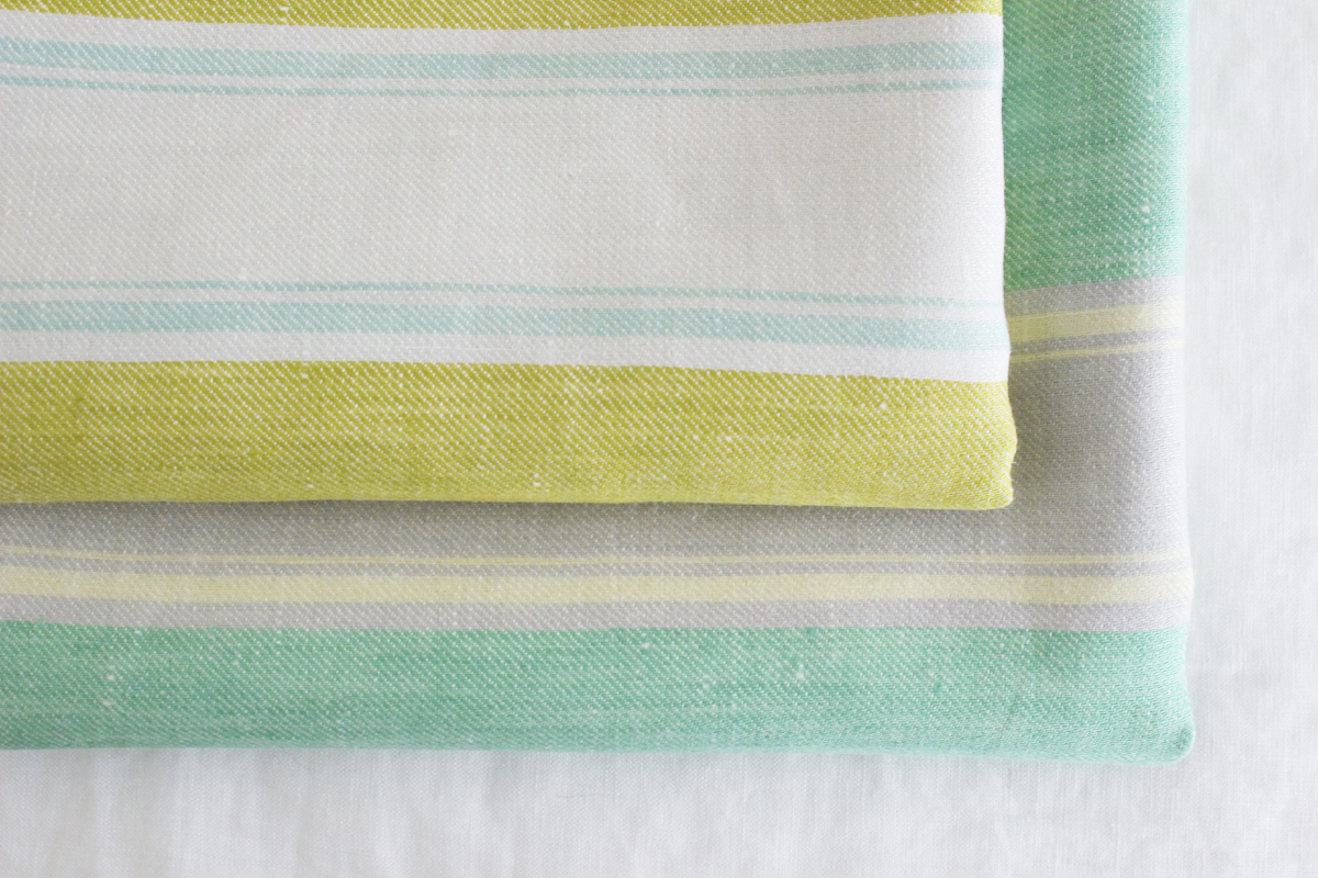 リネン ツイル ボーダー